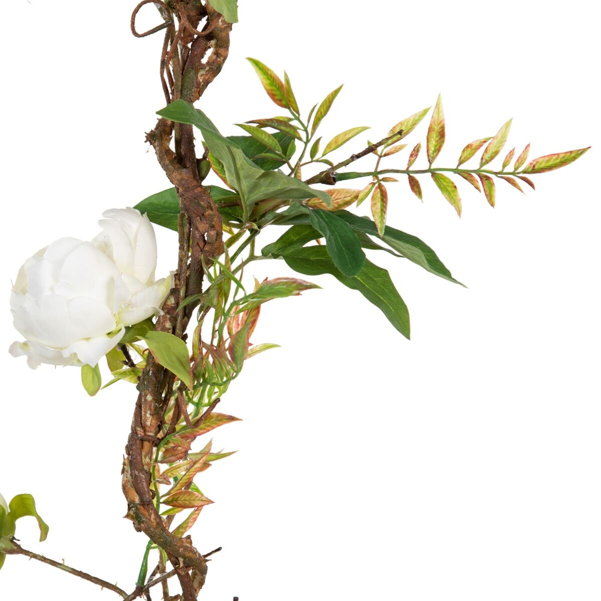 Dekorativa blommor 100 x 27 x 20 cm Vit Pion - 5