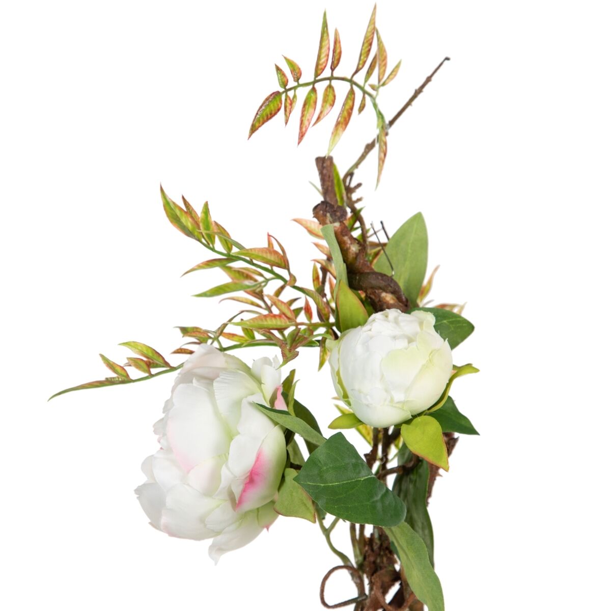Dekorativa blommor 100 x 27 x 20 cm Vit Pion - 6