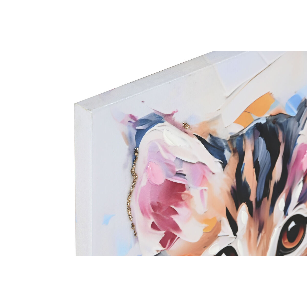 Tavla Home ESPRIT Kanvas Trä MDF Katt Urban Lackad 40 x 1,8 x 60 cm (2 antal) - 2