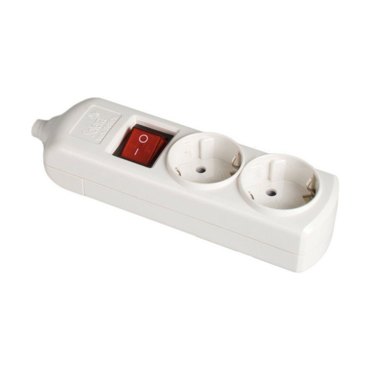 Ellist 2 Tomas-uttag med brytare Solera 8002il Bipolär 3500 W 250 V 16 A - 2