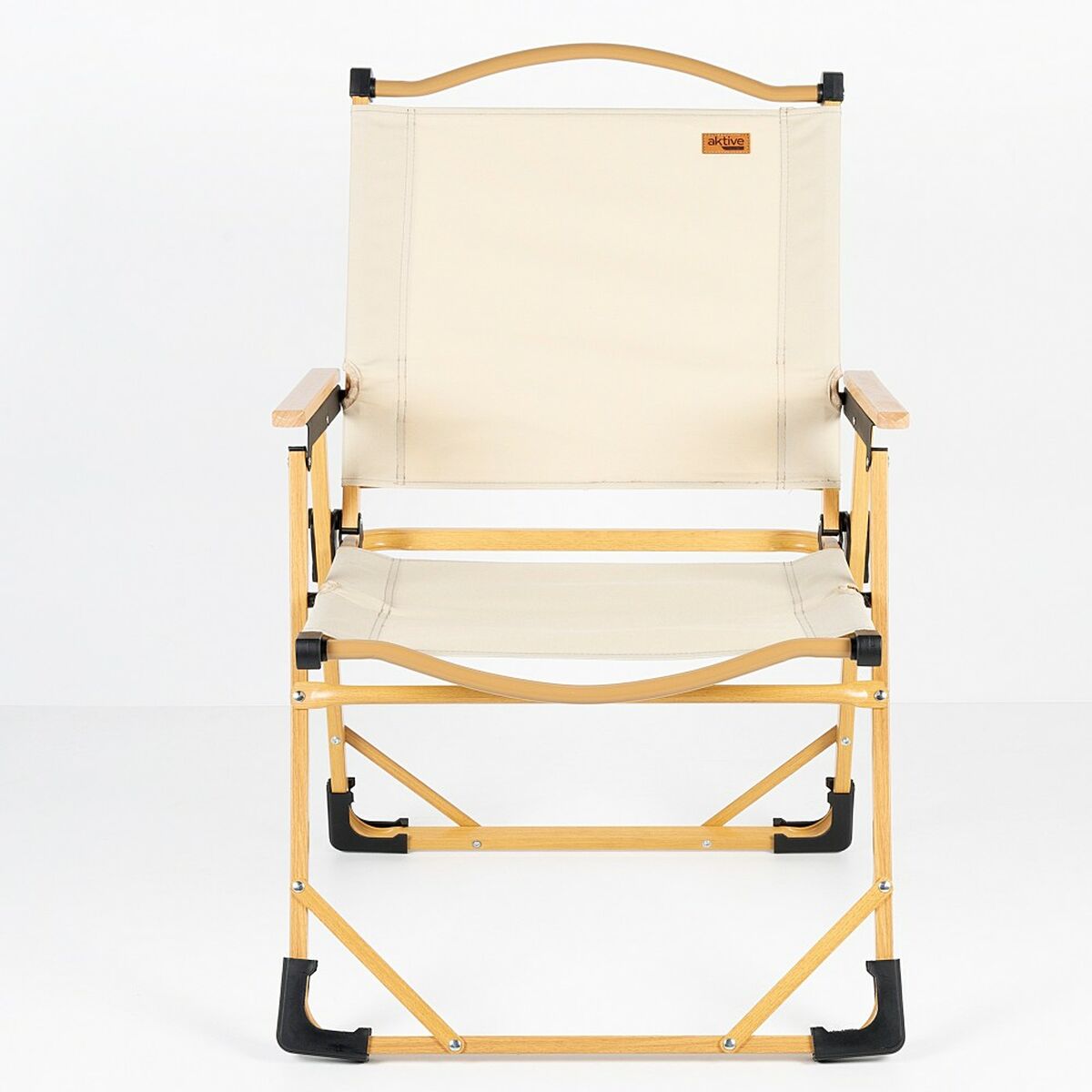 Hopfällbar campingstol Aktive Sabana Jord 47 x 77 x 51 cm (2 antal) - 10