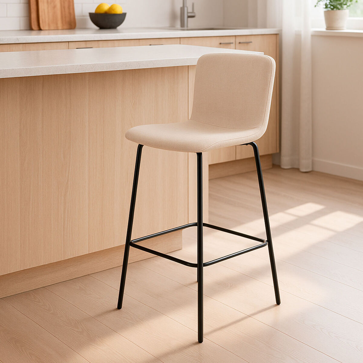 Sittpall Versa Beige Metall 44,5 X 93,5 X 51 CM - 2