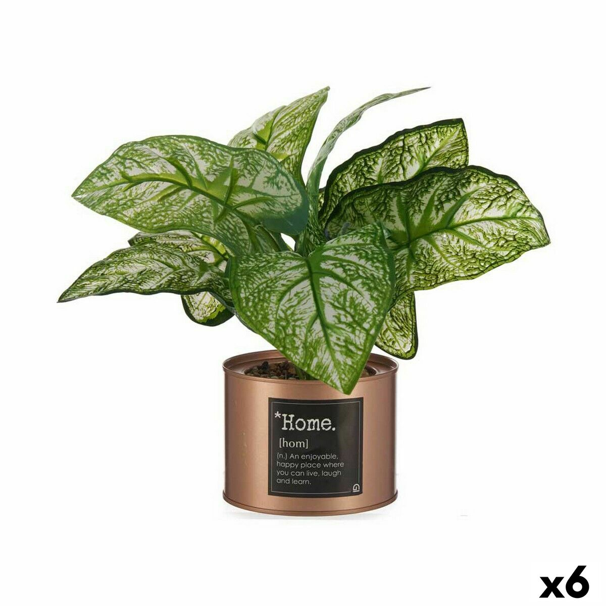 Dekorativ växt Ibergarden Home Metall Plast Can 26 x 26 x 26 cm Koppar (6 antal) - 3