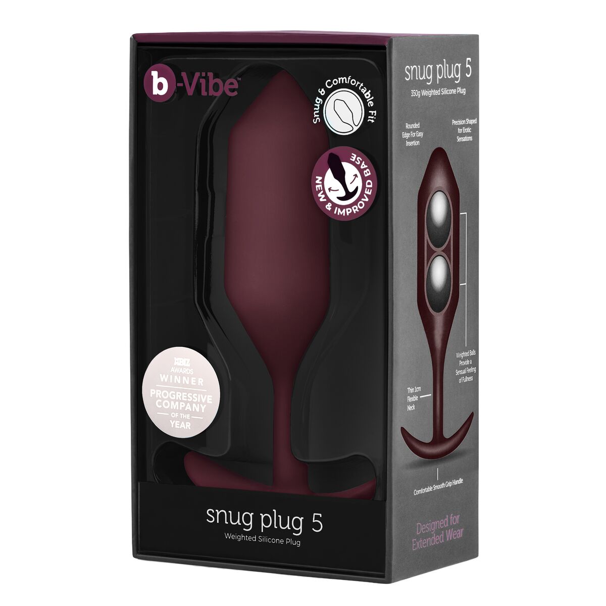 Vibrerande anuspropp B-Vibe 5 Röd Rödbrun