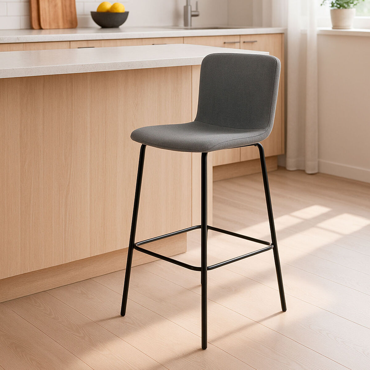Sittpall Versa Svart Metall 44,5 X 93,5 X 51 CM - 2