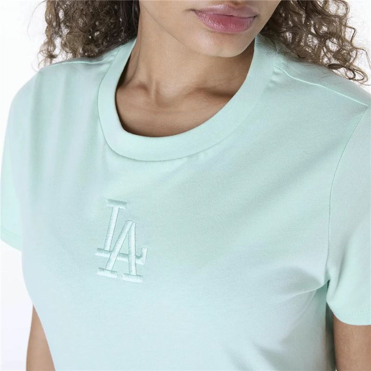 T-shirt med kortärm Dam New Era LA Dodgers MLB League Essential Aquamarine - 3