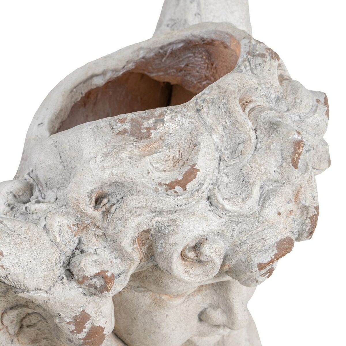 Skulptur Vit Harts Manganoxid Ängel 60 x 25 x 68 cm - 3