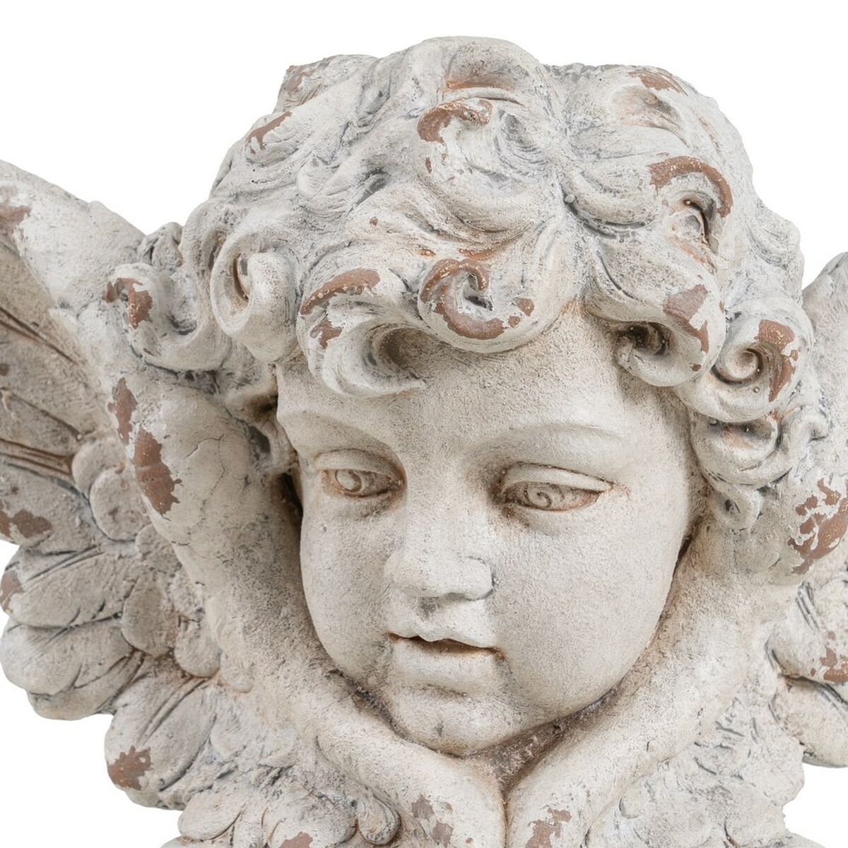 Skulptur Vit Harts Manganoxid Ängel 60 x 25 x 68 cm - 4