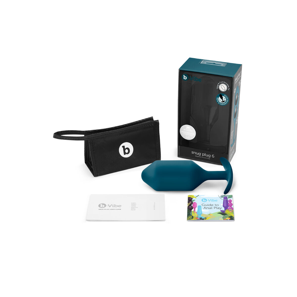 Analplugg B-Vibe 6 Blå Azul Océano - 4