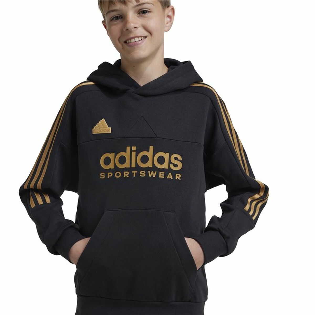 Tröja med huva Barn Adidas Tiro Nations Pack Svart - 3
