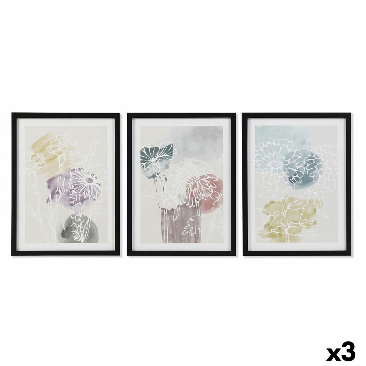 Tavla DKD Home Decor polystyren Trä MDF 30 x 3 x 40 cm - 4