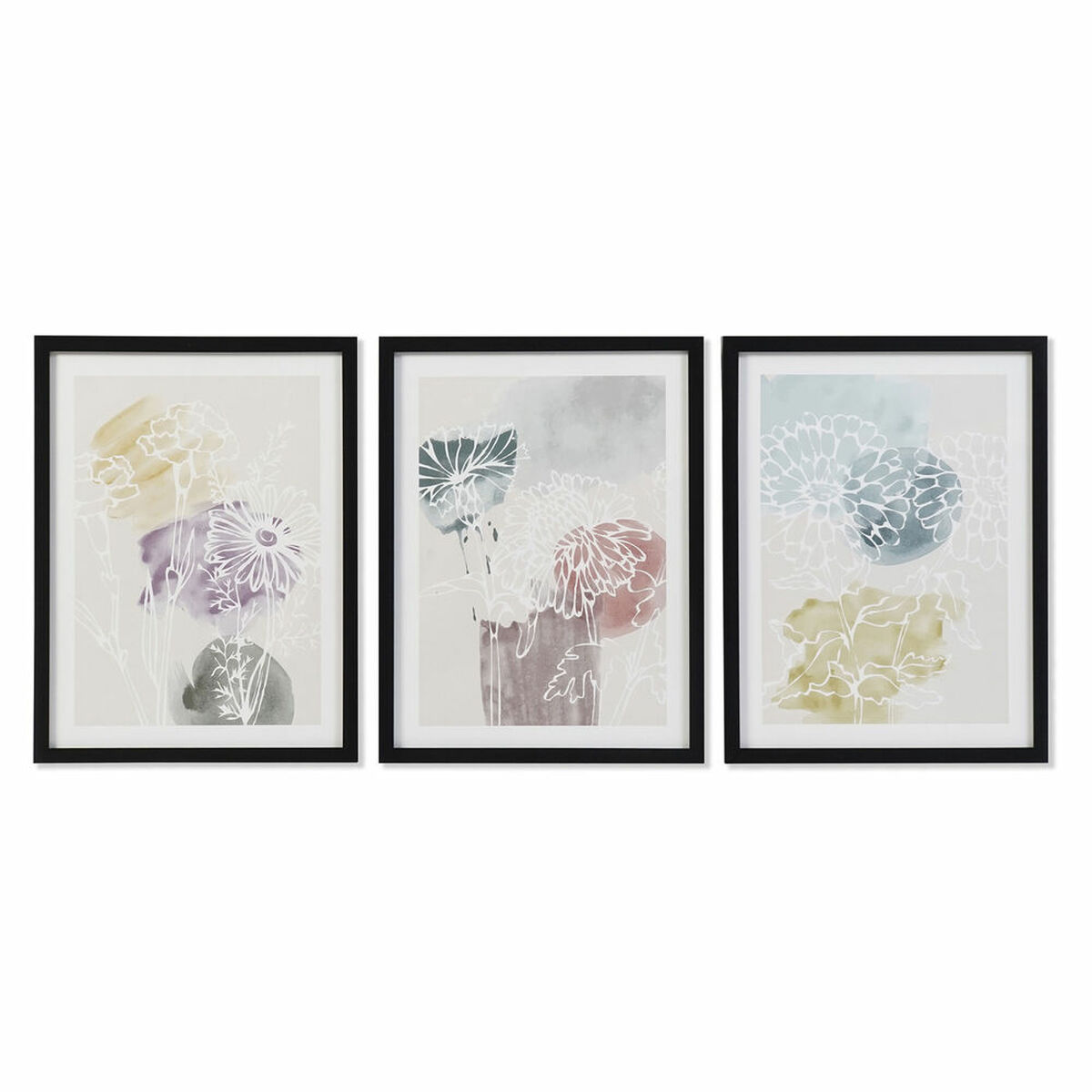 Tavla DKD Home Decor polystyren Trä MDF 30 x 3 x 40 cm