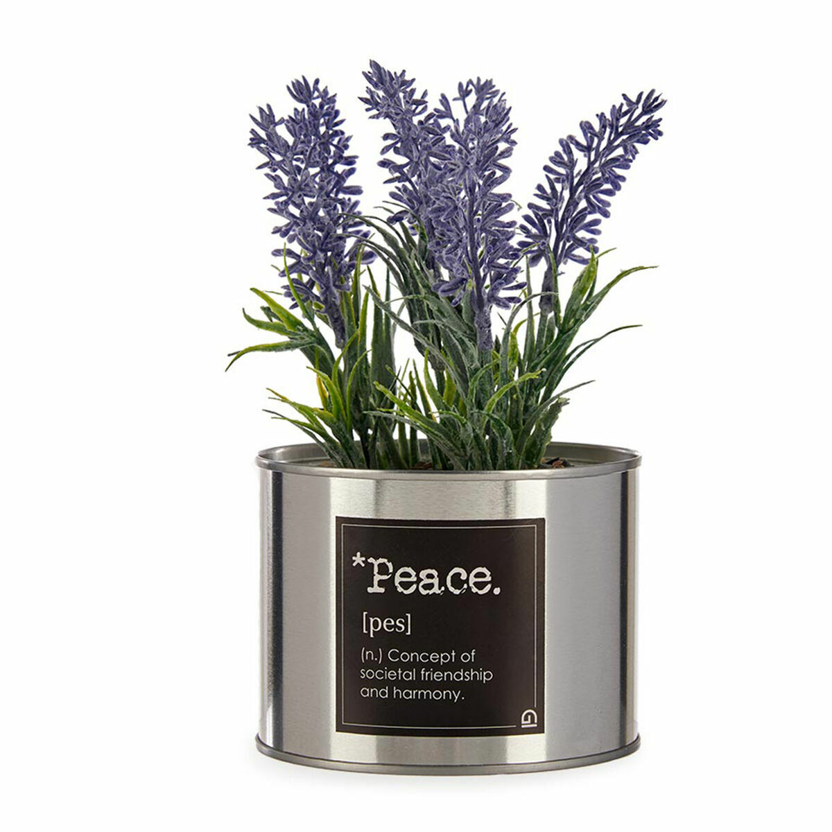 Dekorativ växt Ibergarden Metall Plast Can Lavendel 10 x 18 x 10 cm (6 antal) - 2