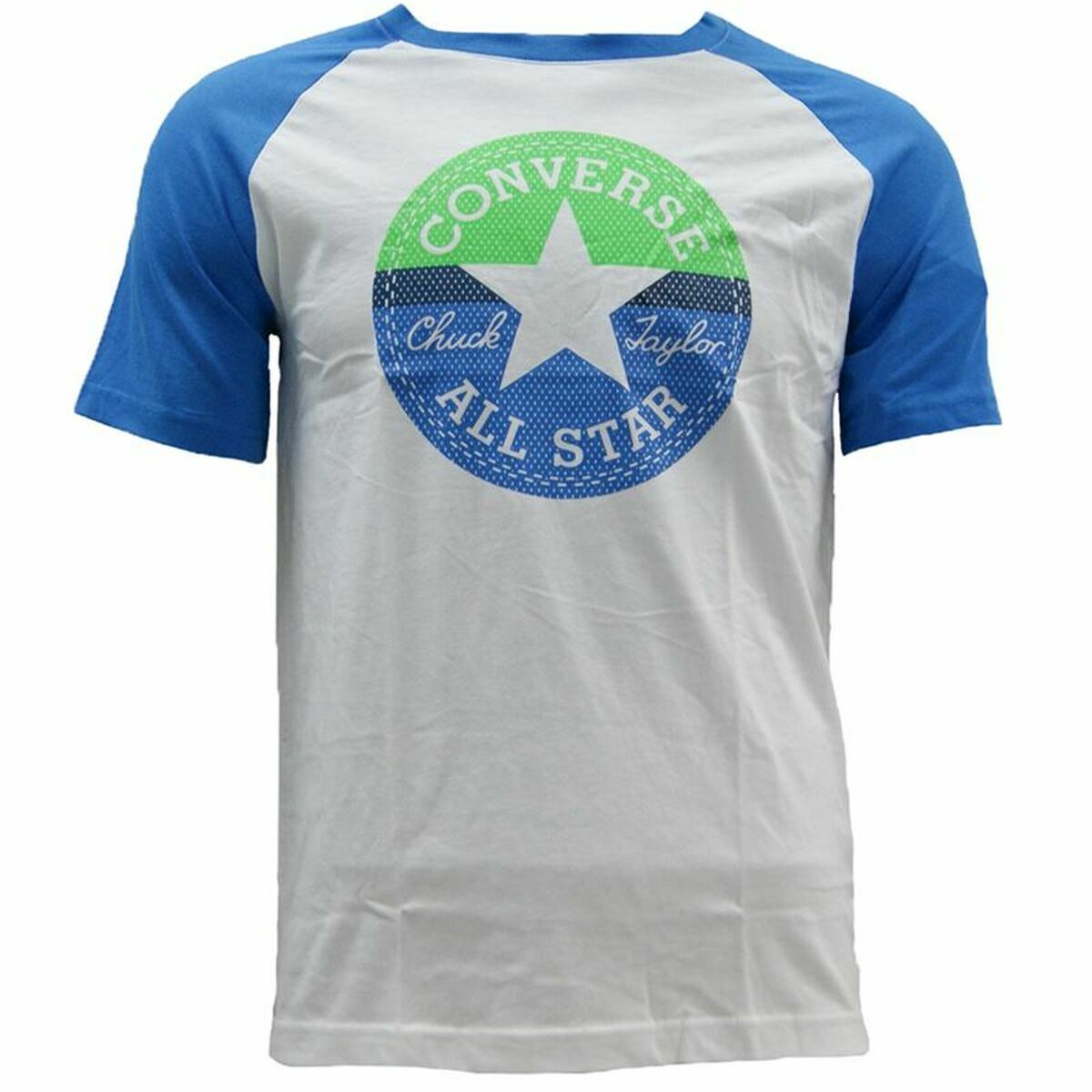 Barn T-shirt med kortärm Converse Block Raglan Blå Vit - 2
