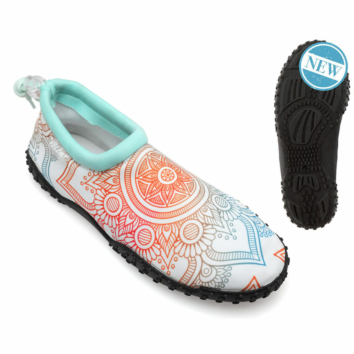 Tofflor Mandala Vuxna, unisex Vit