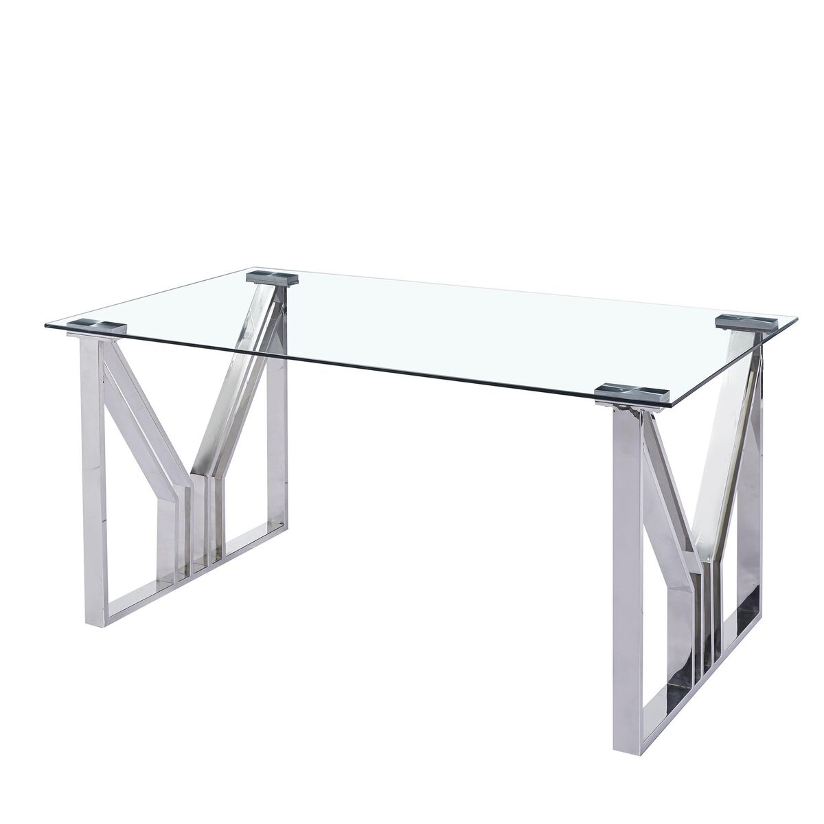 Matsalsbord DKD Home Decor Glas Stål (180 x 90 x 75 cm) - 3