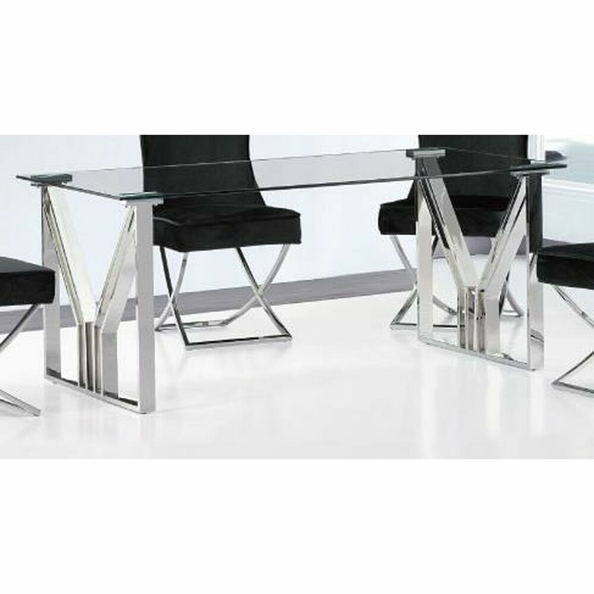 Matsalsbord DKD Home Decor Glas Stål (180 x 90 x 75 cm) - 6