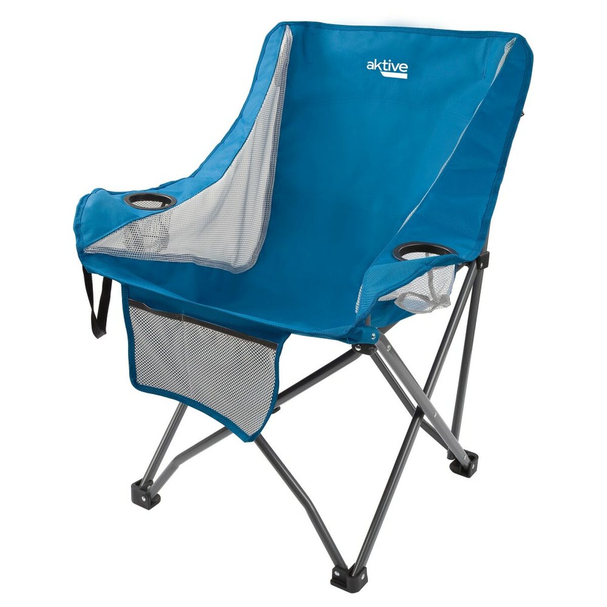 Hopfällbar campingstol Aktive Blå 48 x 86 x 50 cm (2 antal) - 7