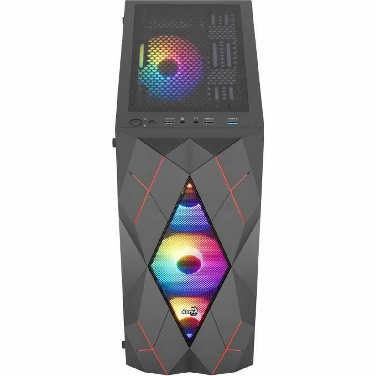 ATX Semitorn Aerocool Svart - 3