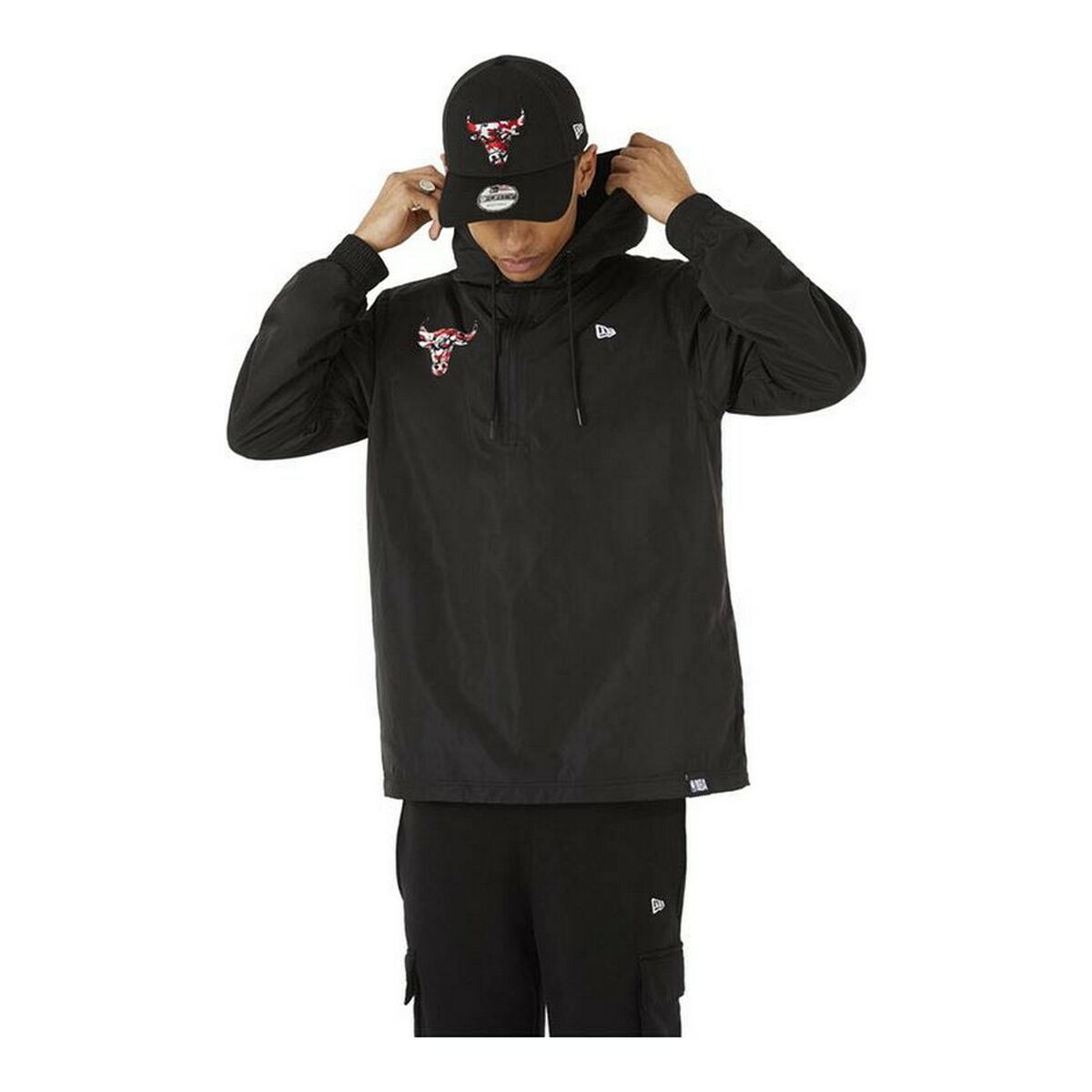 Tröja med huva Herr New Era Chicago Bulls Svart - 4