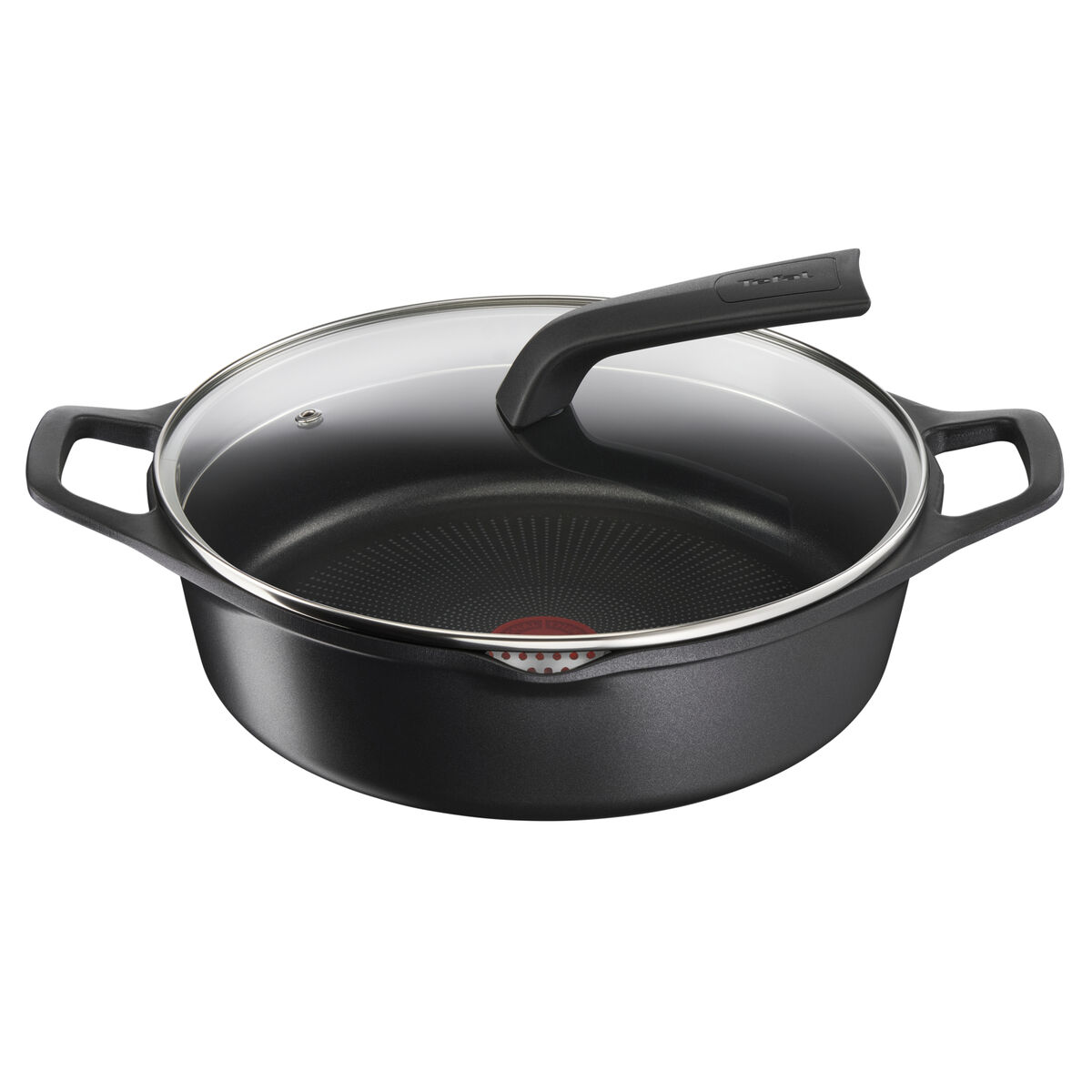 Kastrull med lock Tefal E2497244 Svart Ø 28 cm