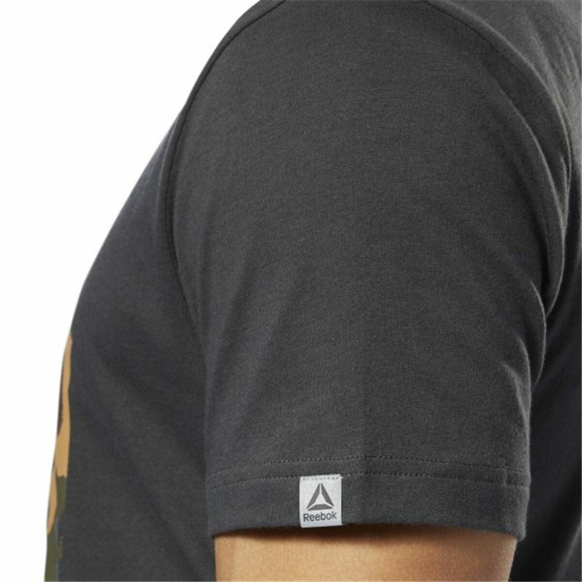 T-shirt med kortärm Herr Reebok Sportswear Training Kamouflage Svart - 14