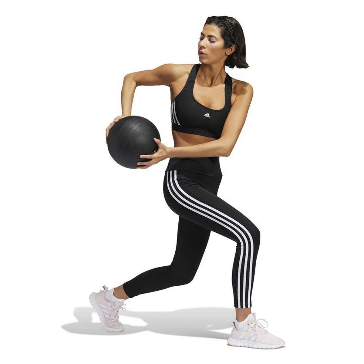 Sport-BH Adidas Pwr Ms 3S Svart - 5
