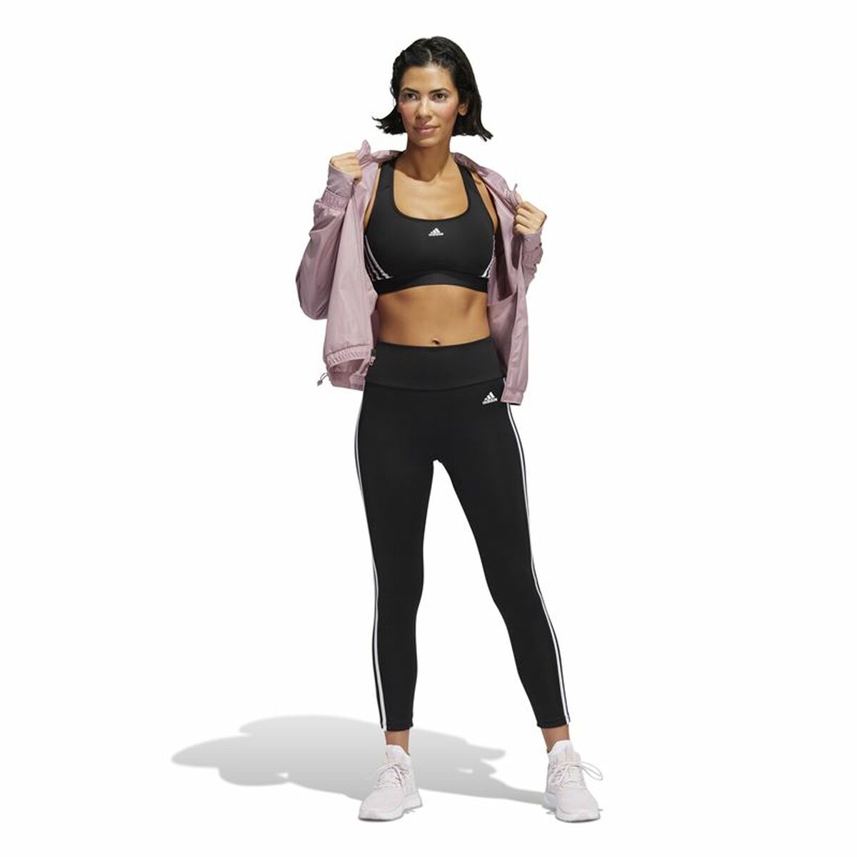 Sport-BH Adidas Pwr Ms 3S Svart - 6