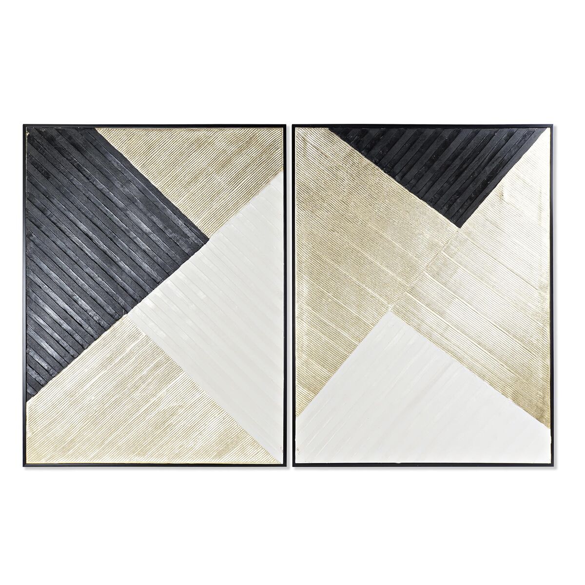Kanvas DKD Home Decor Modern Geometrisk (93 x 3,5 x 123 cm) (2 antal)