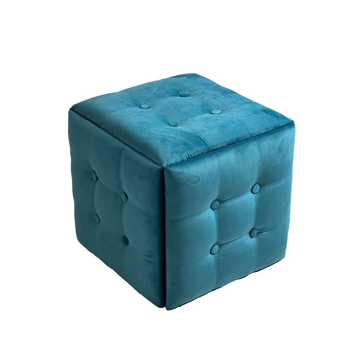 Stolset GO GIFT Transformer Blå Sammet Stål 50 x 50 x 50 cm Puff 5-i-1 5 antal - 2