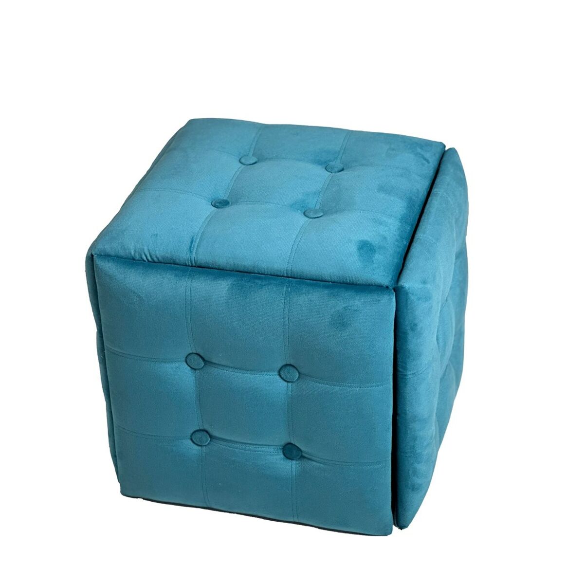 Stolset GO GIFT Transformer Blå Sammet Stål 50 x 50 x 50 cm Puff 5-i-1 5 antal - 3
