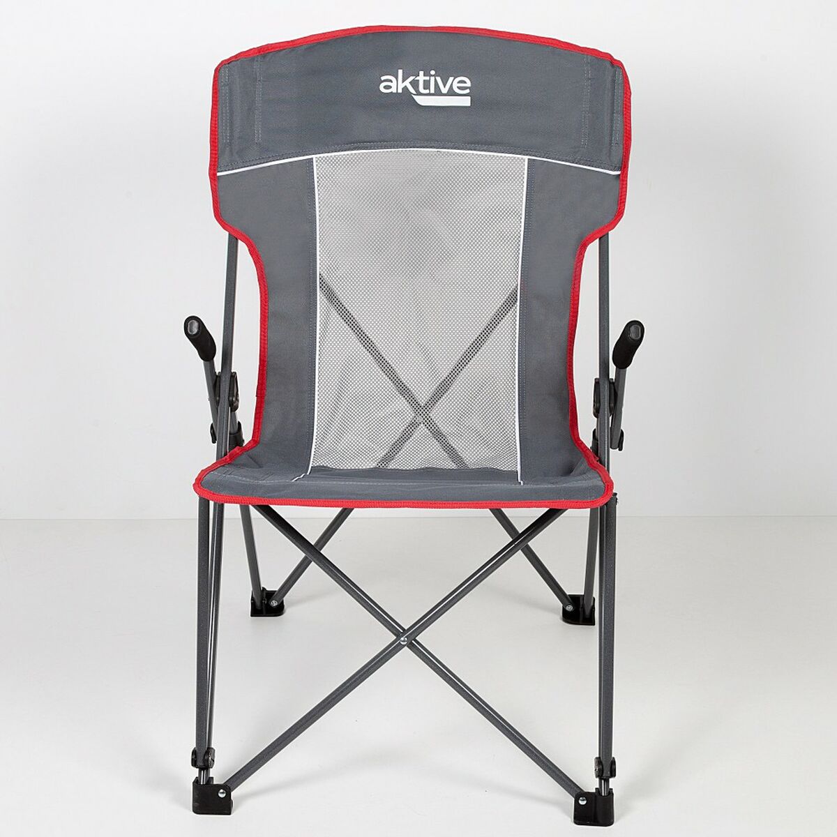 Hopfällbar campingstol Aktive Grå 59 x 97 x 68 cm (2 antal) - 6