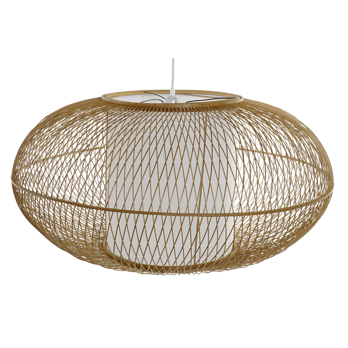 Taklampa DKD Home Decor Vit Naturell Bambu 40 W 83 x 83 x 40 cm - 13