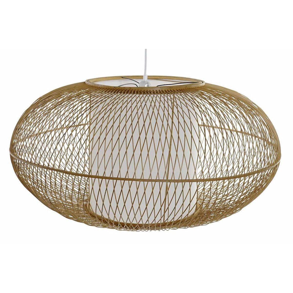 Taklampa DKD Home Decor Vit Naturell Bambu 40 W 83 x 83 x 40 cm - 8