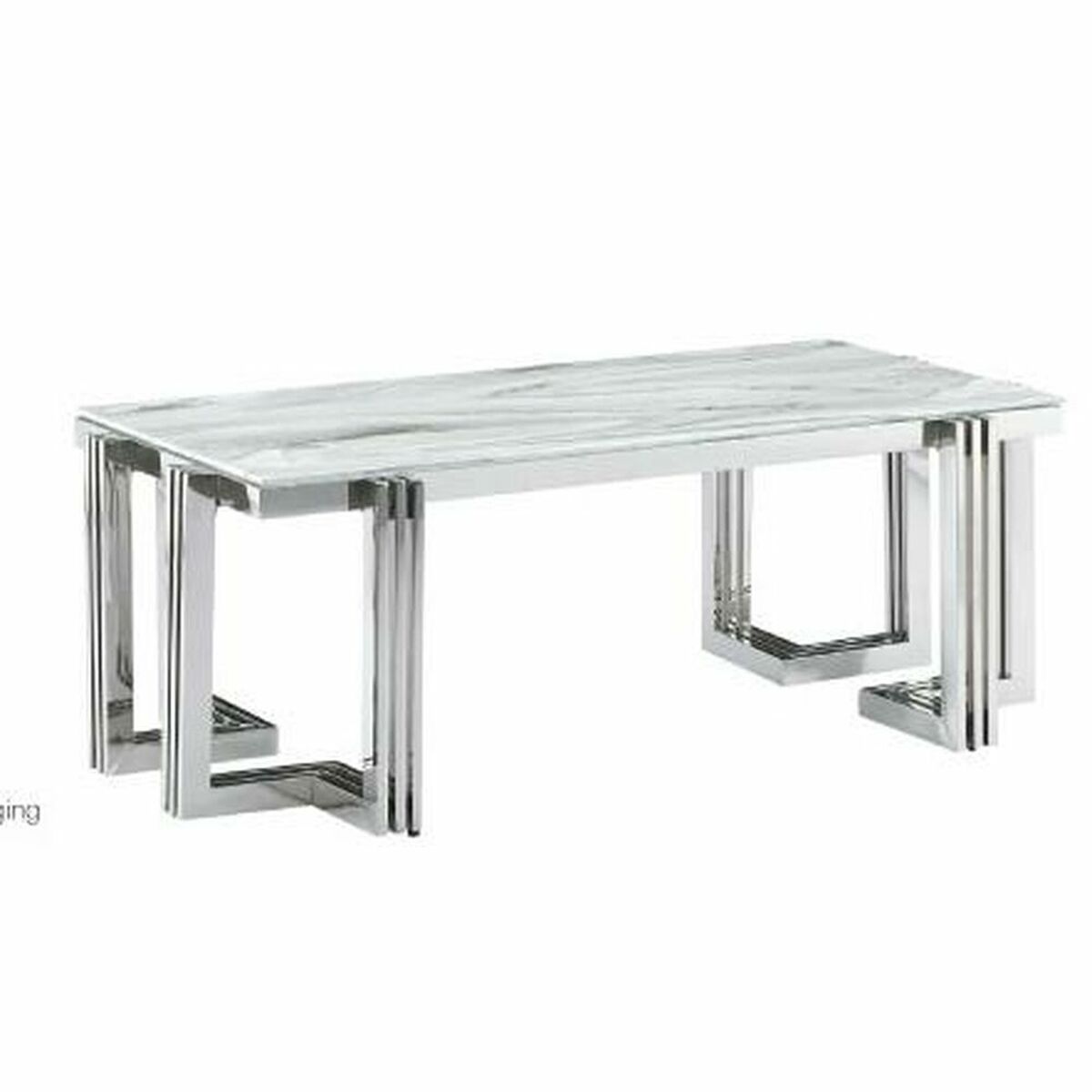 Matsalsbord DKD Home Decor Glas Stål (180 x 90 x 76 cm) - 2