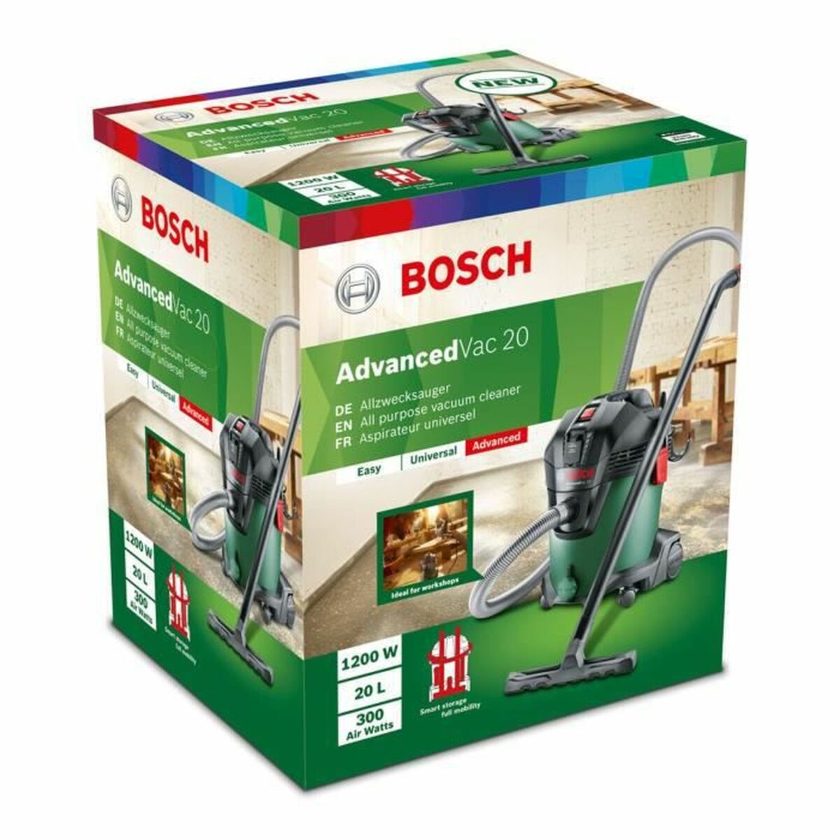 Våt- och torrdammsugare BOSCH  Advancedvac 20 1200 W 26 kPa 20 L - 2