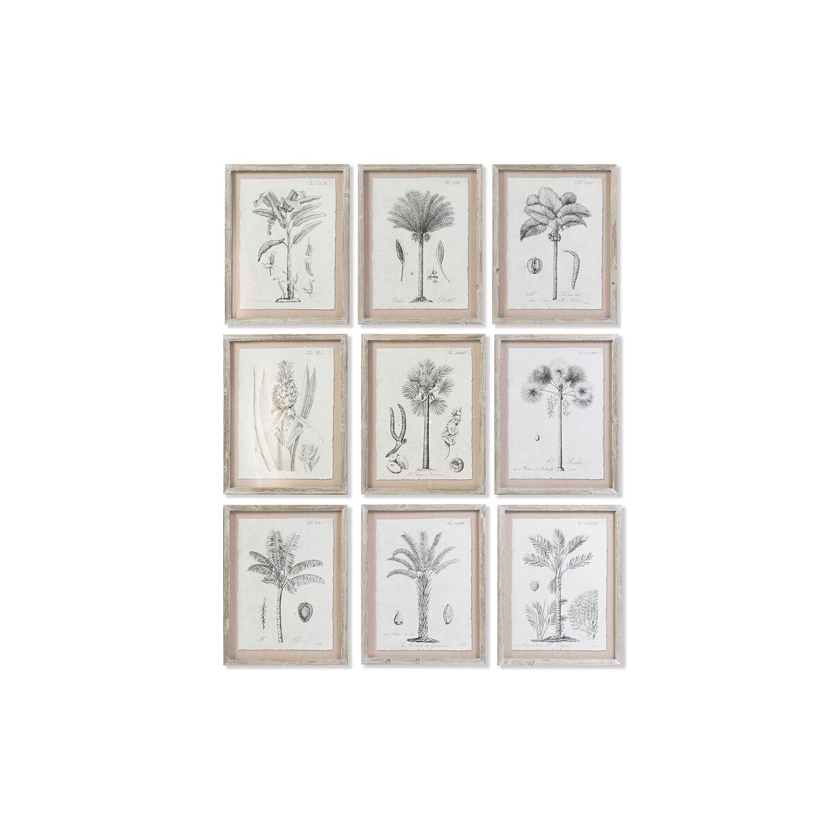 Tavla DKD Home Decor Glas Trä MDF 35 x 1,8 x 45 cm