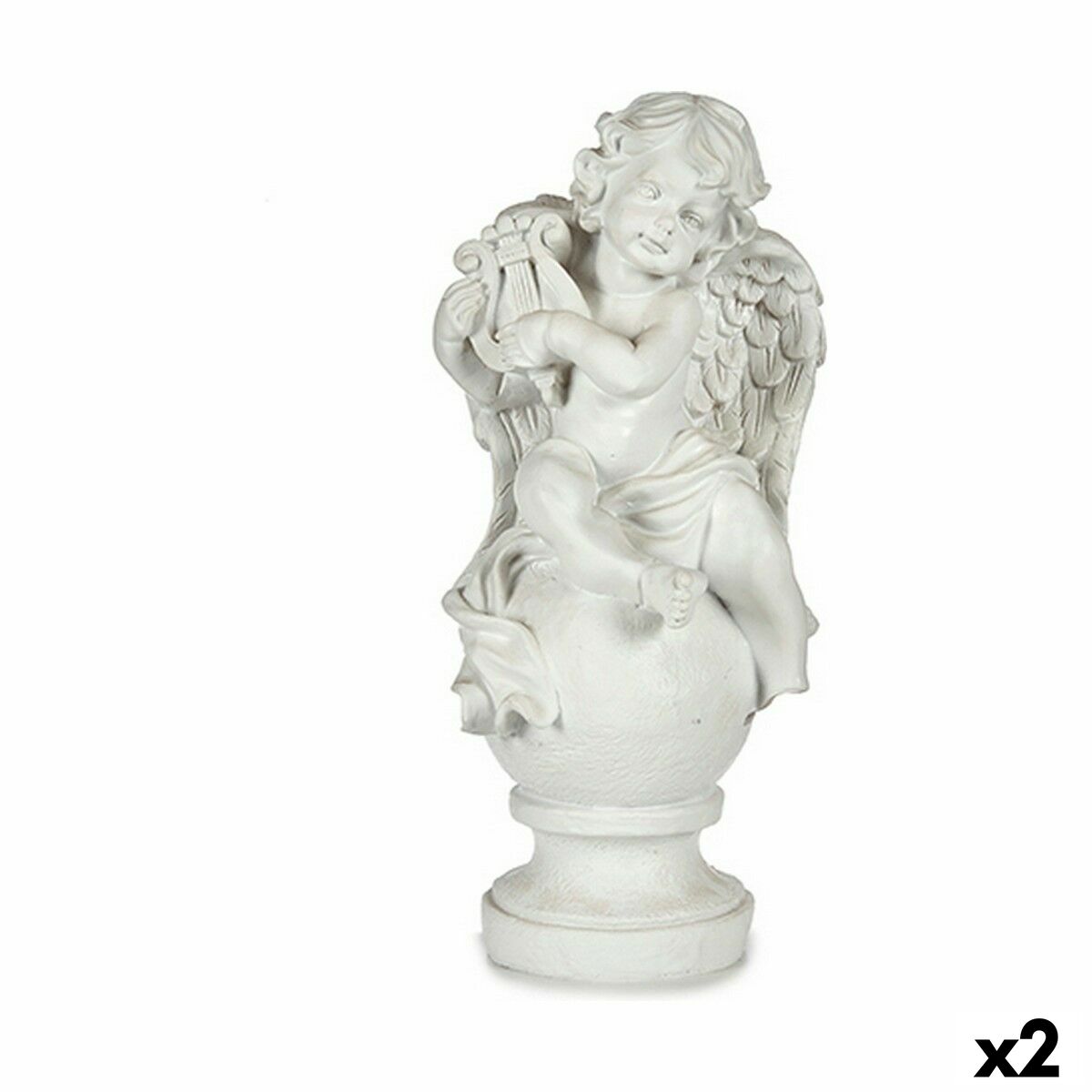 Prydnadsfigur Krist+ Vit Ängel 22 x 22 x 48 cm 30 x 58 x 30 cm (2 antal)
