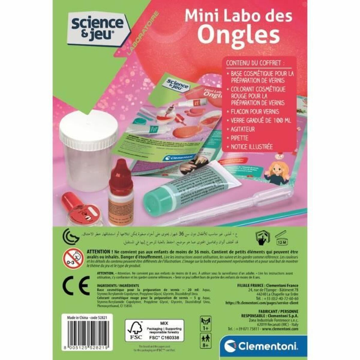 Craft Game Clementoni Mini Nail Lab Create your own nail polish (FR) - 5