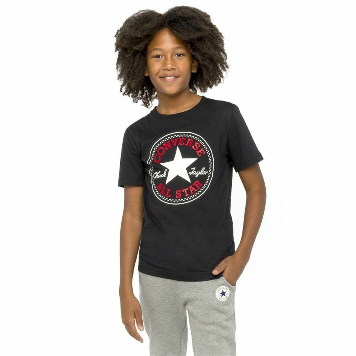 T-shirt med kortärm Converse Chuck Taylor All Star Core Svart - 2