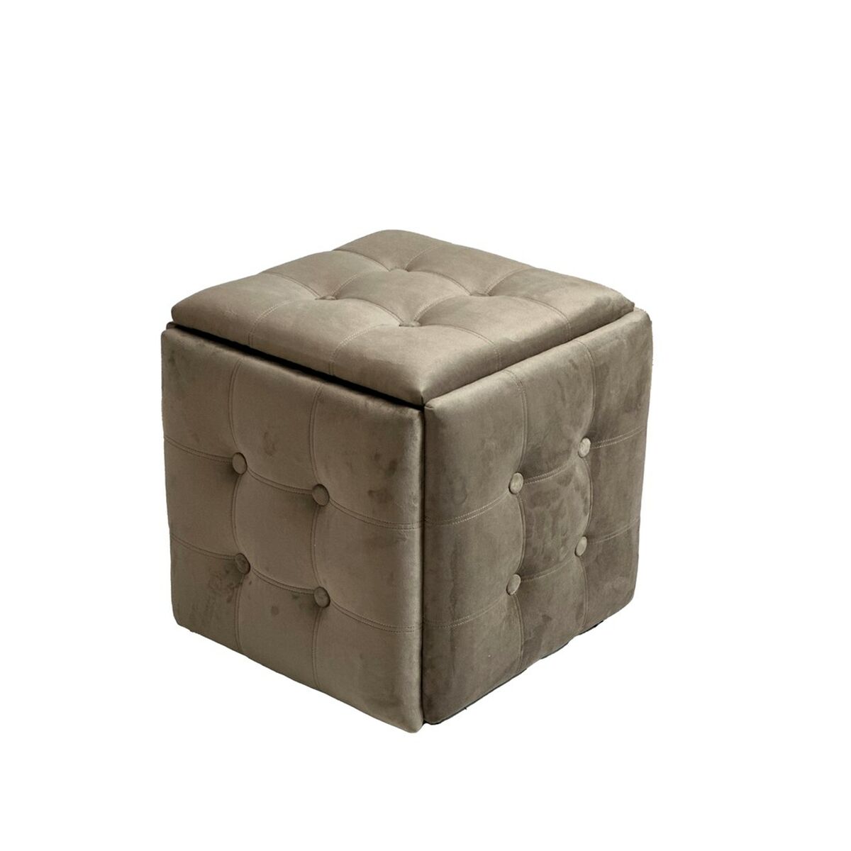 Stolset GO GIFT Transformer Capuccino Sammet Stål 50 x 50 x 50 cm Puff 5-i-1 5 antal - 3