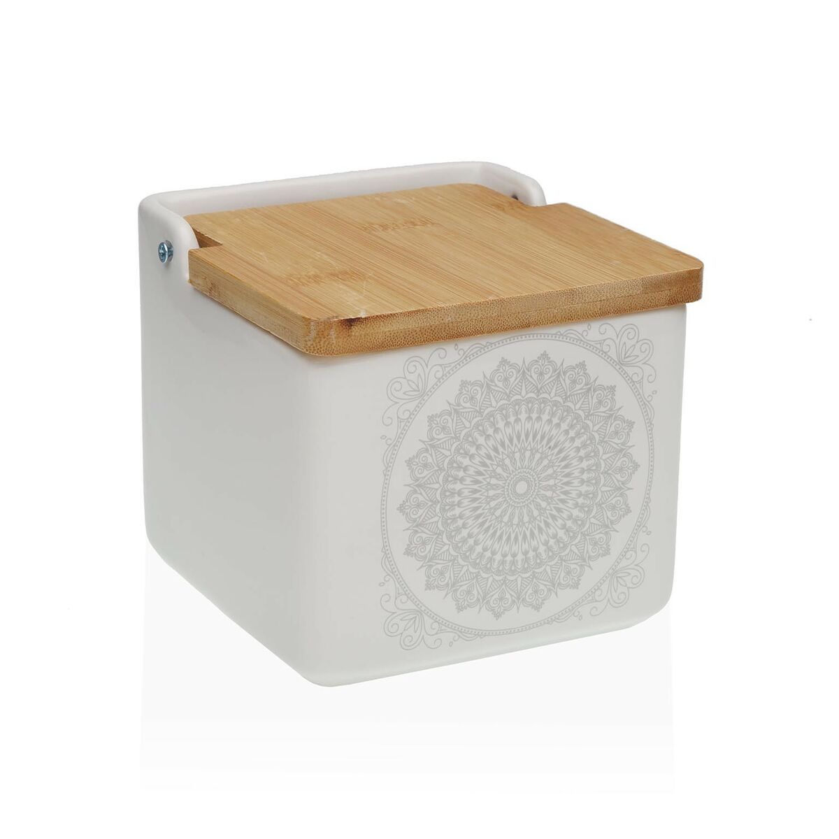 Saltkar med lock Versa Mandala 12,2 x 11,5 x 12,2 cm Keramik - 2