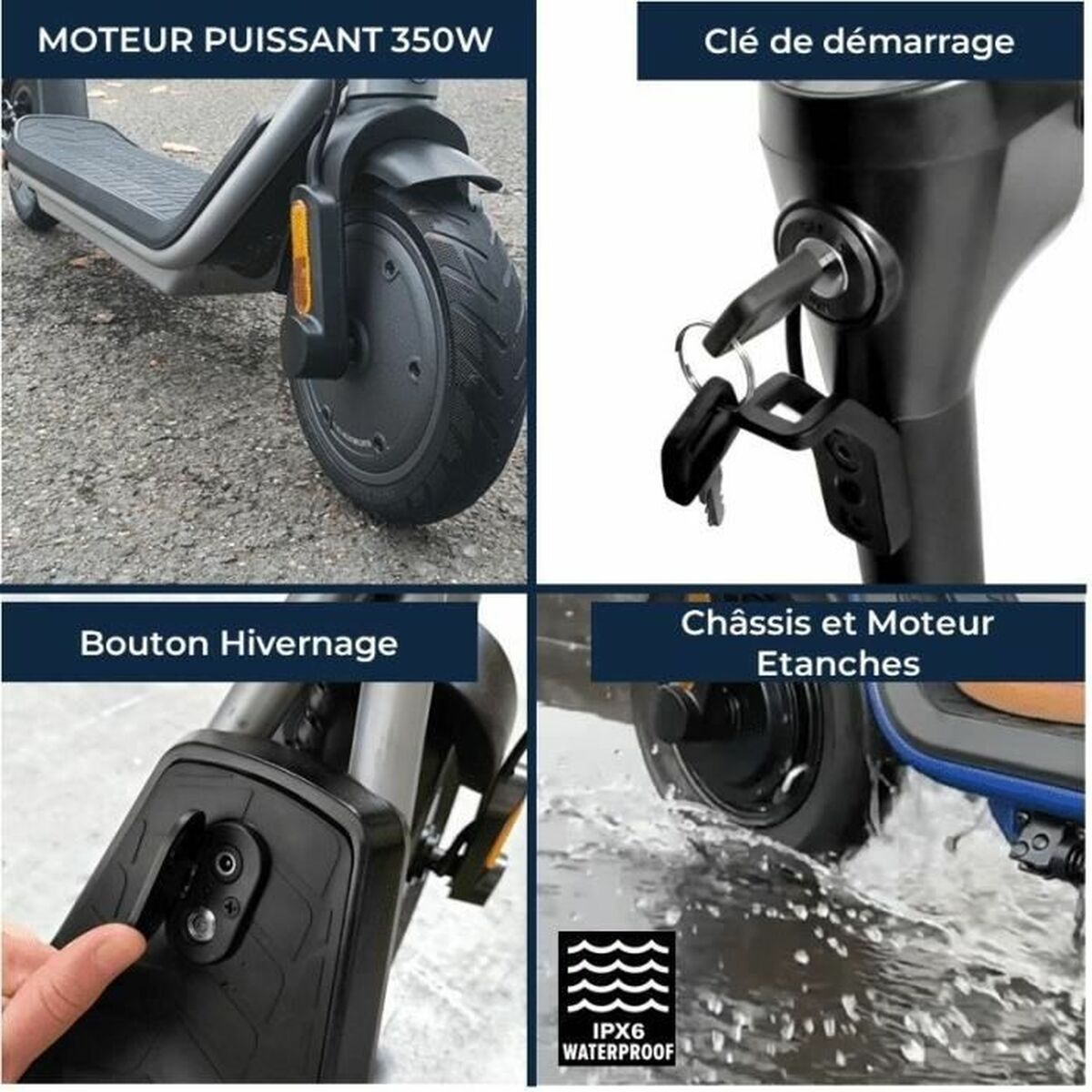 Elscooter Yeep.me 85a Svart 350 W - 2