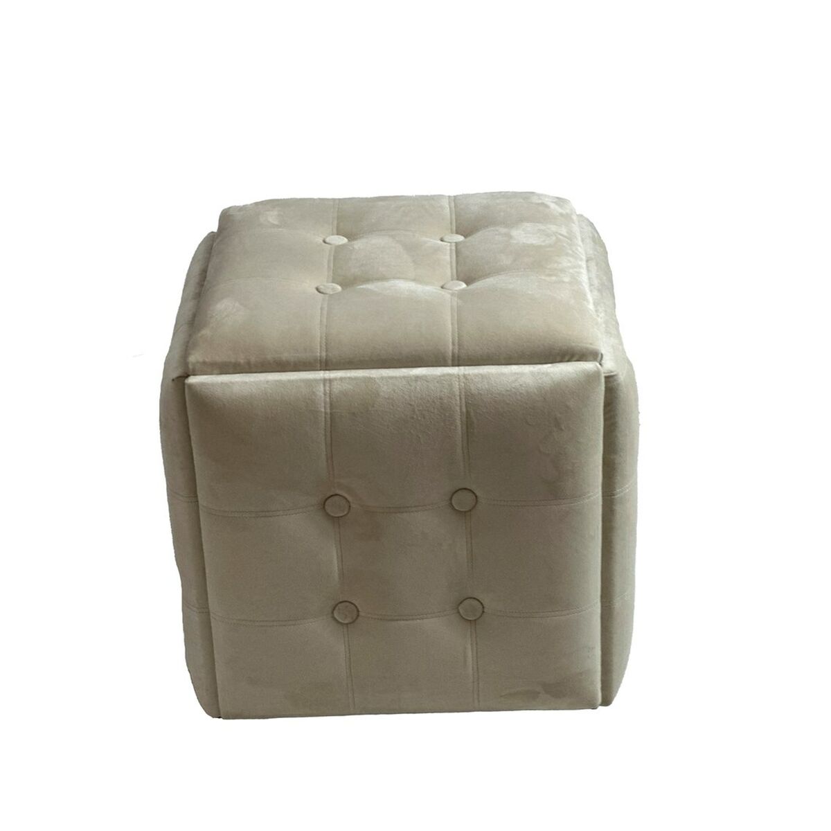 Stolset GO GIFT Transformer Kräm Sammet Stål 50 x 50 x 50 cm Puff 5-i-1 5 antal - 3