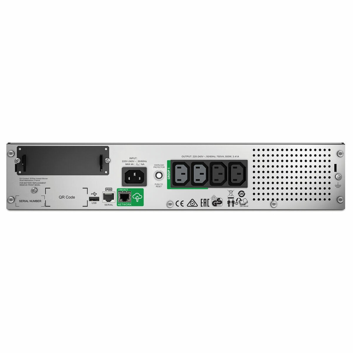 System för Avbrottsfri Strömförsörjning Interaktiv (UPS) APC SMT750RMI2UC 500 W 750 VA - 2