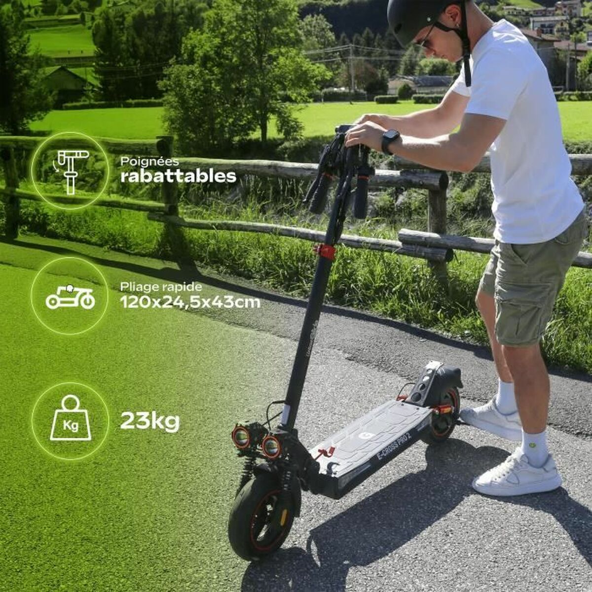 Elscooter Urbanglide ECROSS PRO 2 Svart 25 km/h 800 W - 4