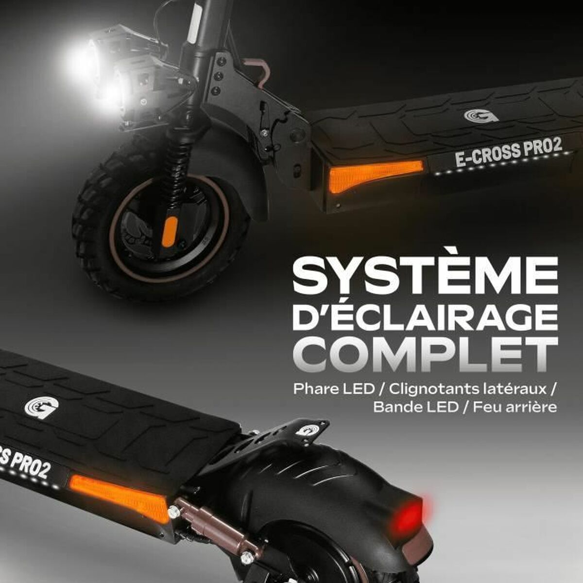 Elscooter Urbanglide ECROSS PRO 2 Svart 25 km/h 800 W - 6