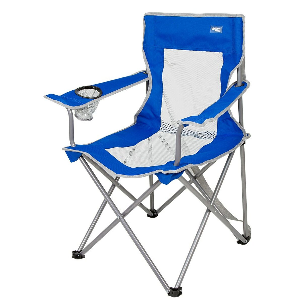 Hopfällbar campingstol Aktive Blå Grå 46 x 82 x 46 cm (4 antal) - 9