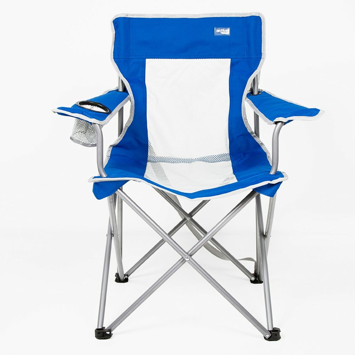 Hopfällbar campingstol Aktive Blå Grå 46 x 82 x 46 cm (4 antal) - 6