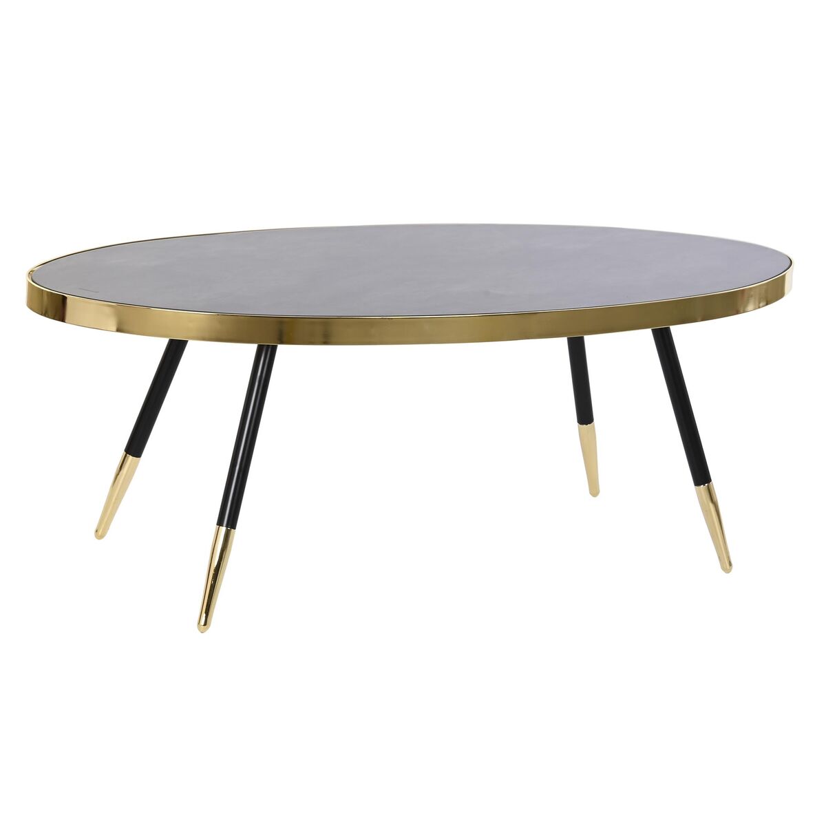 Soffbord DKD Home Decor Svart Gyllene Glas Stål 110 x 50 x 41,5 cm - 4